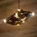 GobekUsa Angular Diamond Glass Chandelier Ceiling Light for Home Decor