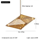 GobekUsa Angular Diamond Glass Chandelier Ceiling Light for Home Decor