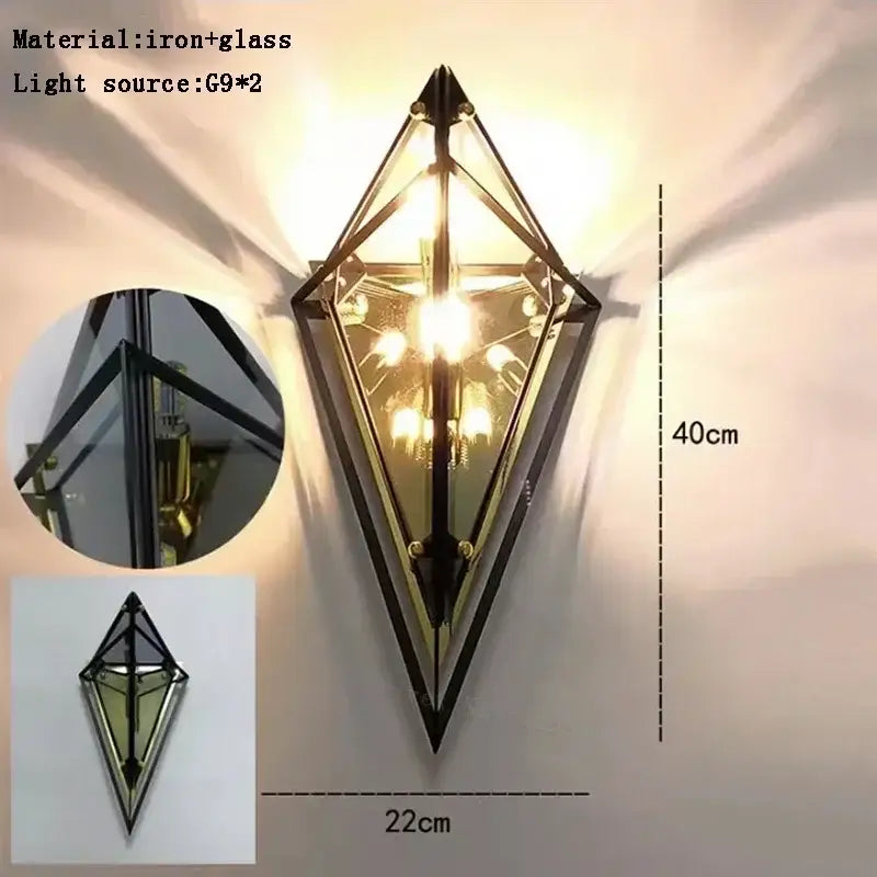 GobekUsa Angular Diamond Glass Chandelier Ceiling Light for Home Decor, photo 18 of 19
