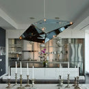 GobekUsa Angular Diamond Glass Chandelier Ceiling Light for Home Decor