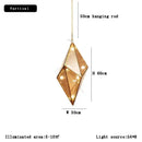 GobekUsa Angular Diamond Glass Chandelier Ceiling Light for Home Decor