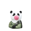 Whimsical black & white zebra animal bust succulent vase living room by Decorbites