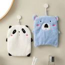 Cute panda and koala animal hand towel set for bathroom by Decorbites