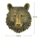Bronze wildlife animal head wall hook rack living room decor by Decorbites
