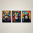 GobekUsa Animal Headphones Gaming Posters for Teens
