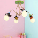 GobekUsa Animal LED Ceiling Light: Monkey Zebra Giraffe Kids Lamp for Bedroom.
