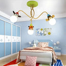 GobekUsa Animal LED Ceiling Light: Monkey Zebra Giraffe Kids Lamp for Bedroom.