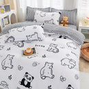 GobekUsa Animal Pattern Bedding Set - King/Queen Size Quilt Set for Comfortable Home.