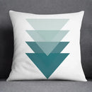 Modern teal & green nature pattern decorative pillowcase living room by Decorbites