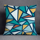 Modern teal & green nature pattern decorative pillowcase living room by Decorbites