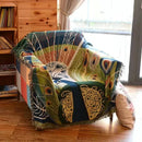 GobekUsa Animal Pattern Throw Blanket - Stylish Sofa Cover with Tassels