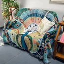 GobekUsa Animal Pattern Throw Blanket - Stylish Sofa Cover with Tassels