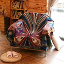 GobekUsa Animal Pattern Throw Blanket - Stylish Sofa Cover with Tassels