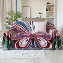 GobekUsa Animal Pattern Throw Blanket - Stylish Sofa Cover with Tassels