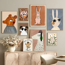 GobekUsa Animal Print Rainbow Movie Posters for Wall Decor
