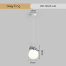 GobekUsa Animal Resin Pendant Lamps: Bear Rabbit Dog Sheep Bunny Chandelier for Children's Room