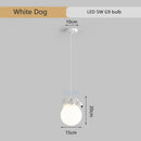GobekUsa Animal Resin Pendant Lamps: Bear Rabbit Dog Sheep Bunny Chandelier for Children's Room