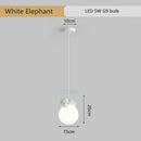 GobekUsa Animal Resin Pendant Lamps: Bear Rabbit Dog Sheep Bunny Chandelier for Children's Room