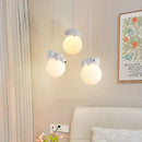 GobekUsa Animal Resin Pendant Lamps: Bear Rabbit Dog Sheep Bunny Chandelier for Children's Room