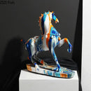 GobekUsa Animal Resin Statue Collection: Abstract Horse Cow French Bullfighting Dog Sculpture