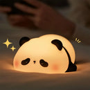 Cute panda silicone night light bedroom animal bedside lamp by Decorbites