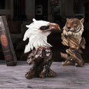 GobekUsa Animal Statue Collection: Eagle Wolf Lion Tiger Horse Desktop Artwork Decoration & Gift