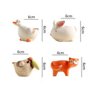 Cute pastel & orange animal vase succulent pot garden planter by Decorbites