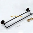 GobekUsa Antique Black Brass Double Towel Bar 30-60cm - YT-12298-H