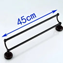GobekUsa Antique Black Brass Double Towel Bar 30-60cm - YT-12298-H