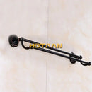 GobekUsa Antique Black Brass Double Towel Bar 30-60cm - YT-12298-H
