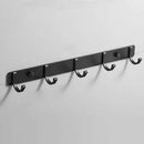 Antique black robe hook brass wall rack bathroom 5 hook rail by Decorbites