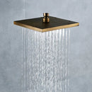 GobekUsa Antique Brass 8-inch Square Rainfall Shower Head - Premium Brass Top