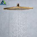 GobekUsa Antique Brass 8-inch Square Rainfall Shower Head - Premium Brass Top