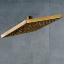 GobekUsa Antique Brass 8-inch Square Rainfall Shower Head - Premium Brass Top