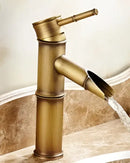 GobekUsa Antique Brass Bamboo Single Handle Basin Faucet
