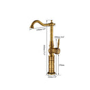 GobekUsa Antique Brass Basin Faucet, 360 Rotation Art Design Kitchen Mixer Tap.