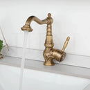 GobekUsa Antique Brass Basin Faucet, 360 Rotation Art Design Kitchen Mixer Tap.