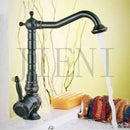 GobekUsa Antique Brass Basin Faucet, 360 Rotation Art Design Kitchen Mixer Tap.