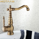 GobekUsa Antique Brass Basin Faucet, Bathroom Mixer Tap, Basin Faucet YT-5047