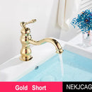 GobekUsa Antique Brass Basin Faucet Hot Cold Mixer Tap Single Handle Sink Faucet