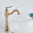 GobekUsa Antique Brass Basin Faucet Hot Cold Mixer Tap Single Handle Sink Faucet