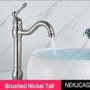 GobekUsa Antique Brass Basin Faucet Hot Cold Mixer Tap Single Handle Sink Faucet