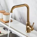 GobekUsa Antique Brass Basin Faucet Hot Cold Single Lever Bathroom Sink Tap
