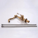 GobekUsa Antique Brass Basin Faucet, Rotatable Single Hole Kitchen Sink Mixer