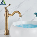 GobekUsa Antique Brass Basin Faucet Single Handle Bathroom Mixer Tap