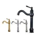 GobekUsa Antique Brass Basin Faucet Single Hole Vessel Sink Mixer Tap - 4 Colors