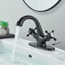 GobekUsa Antique Brass Basin Faucet: Solid Brass Single Hole Deck Mounted Mixer Tap