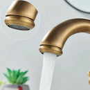 GobekUsa Antique Brass Basin Faucet: Solid Brass Single Hole Deck Mounted Mixer Tap