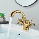 GobekUsa Antique Brass Basin Faucet: Solid Brass Single Hole Deck Mounted Mixer Tap
