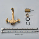 GobekUsa Antique Brass Basin Faucet: Solid Brass Single Hole Deck Mounted Mixer Tap